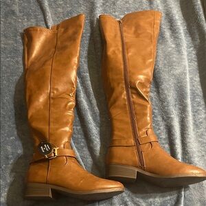 Style & Co. Tall Cognac Brown Over-the-Knee Riding Boots